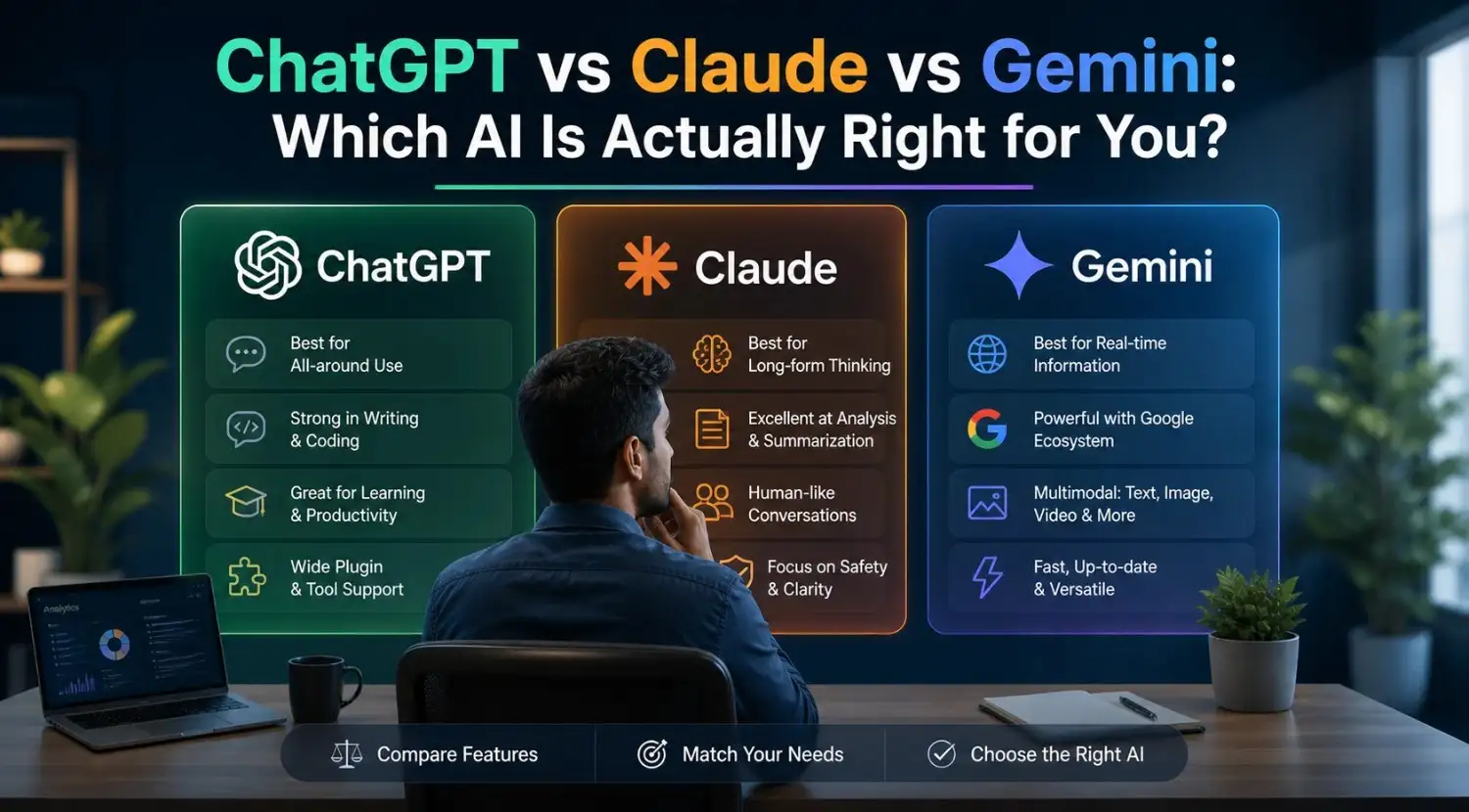 Which AI Is Best, Claude Or ChatGPT Or Gemini